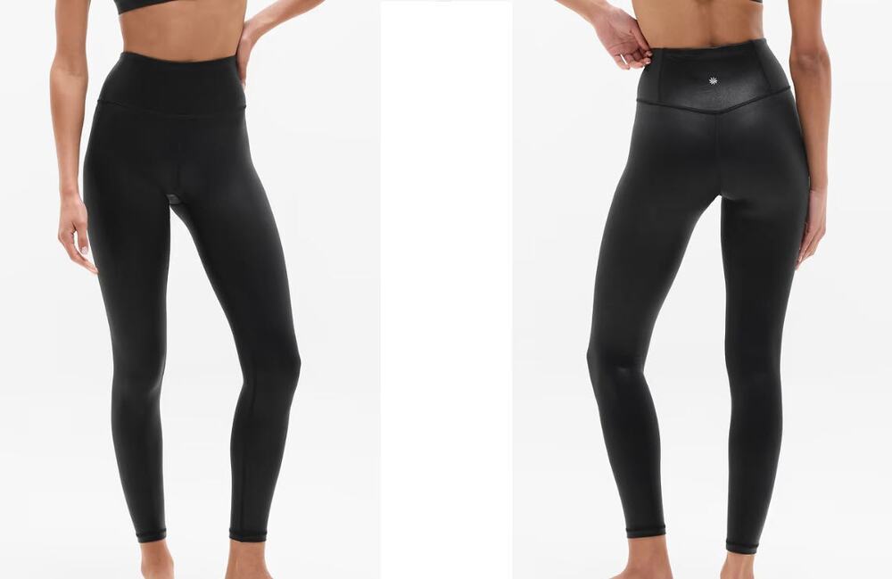 Athleta Women’s Elation Foil Shine Tight Legging Large Black
